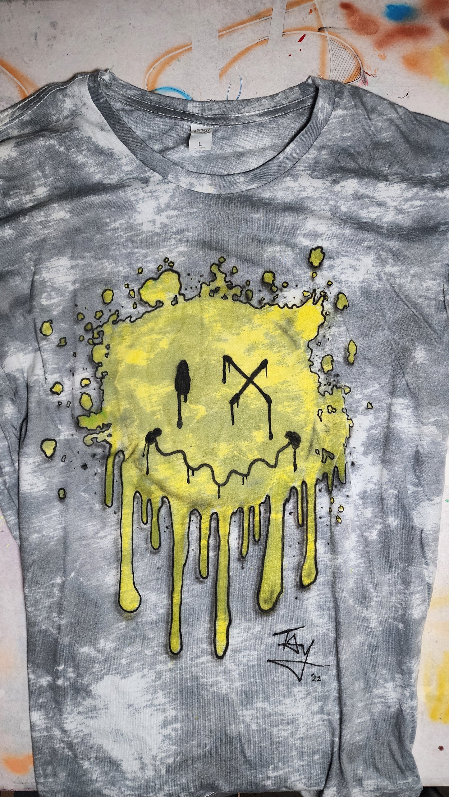 Spray Paint and Airbrushed T-Shirt size L