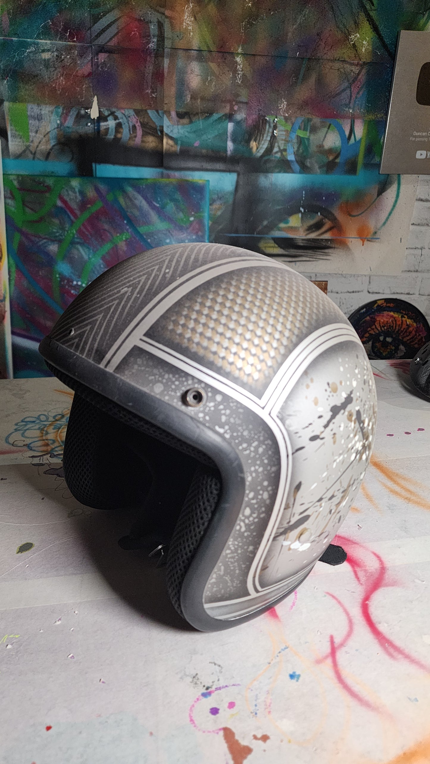 Custom Painted Motorcycle Helmet