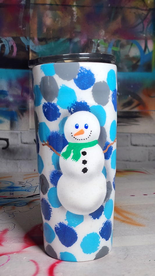 Custom Painted Snowman Toombler