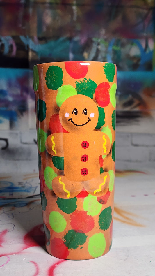 Custom Painted Gingerbread Man Toombler