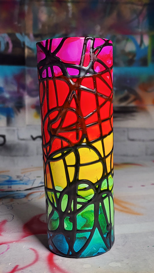 Custom Alcohol Ink and Goth Glue Stain Glass Toombler