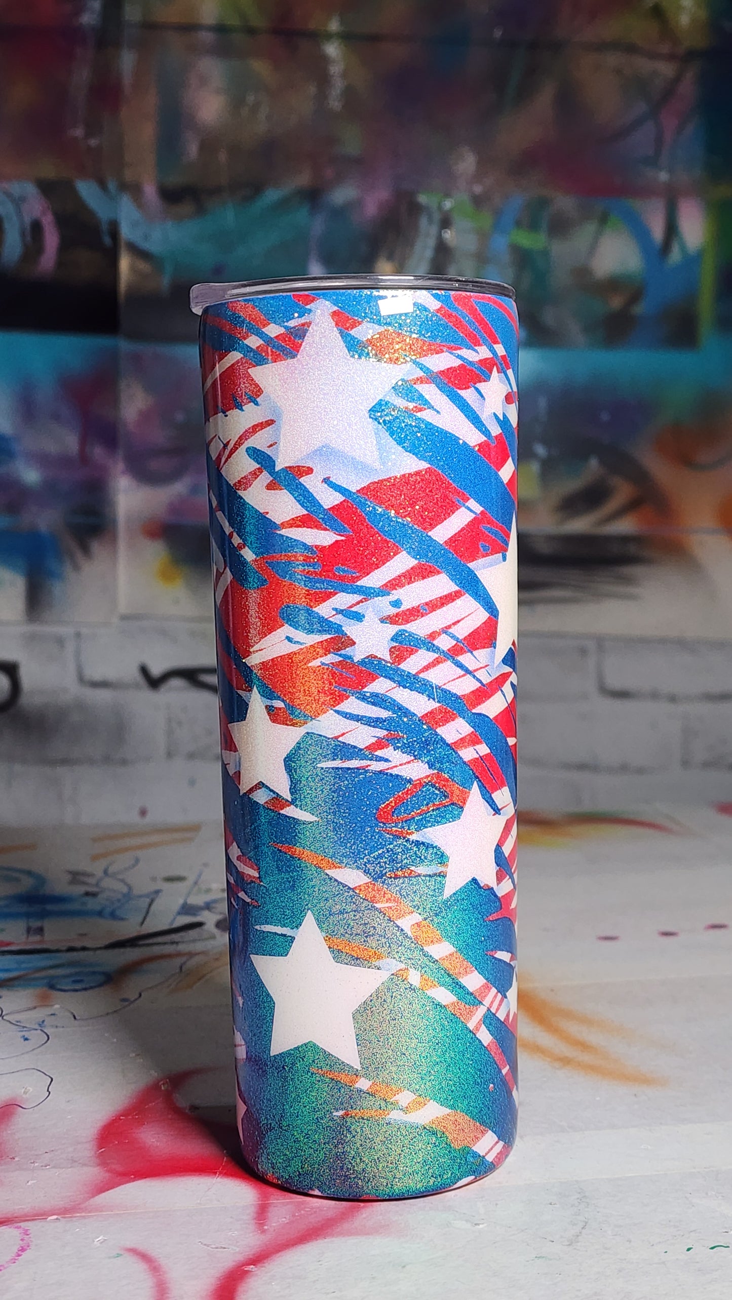 Custom Painted Stars and Stripes Toombler