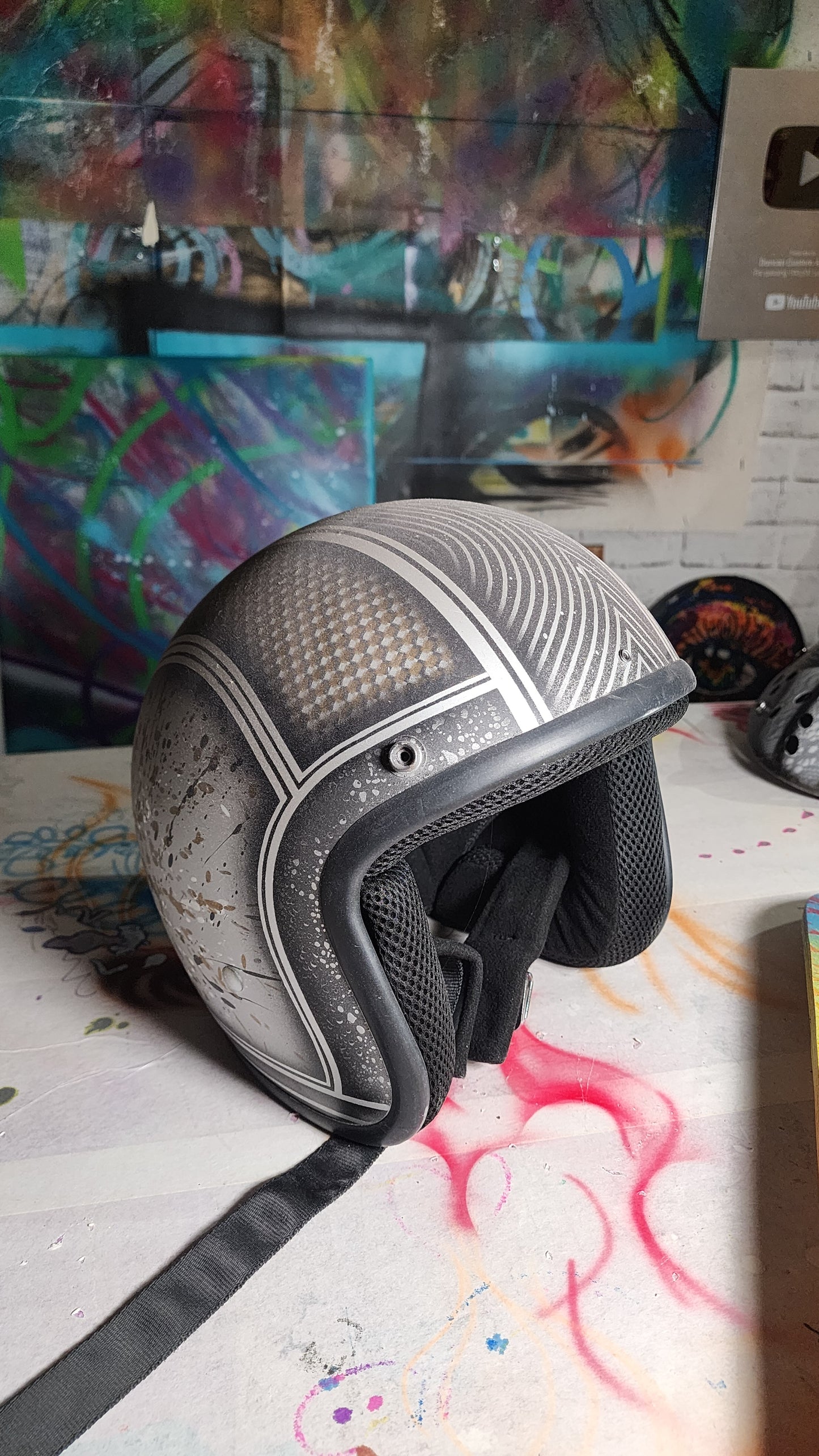 Custom Painted Motorcycle Helmet