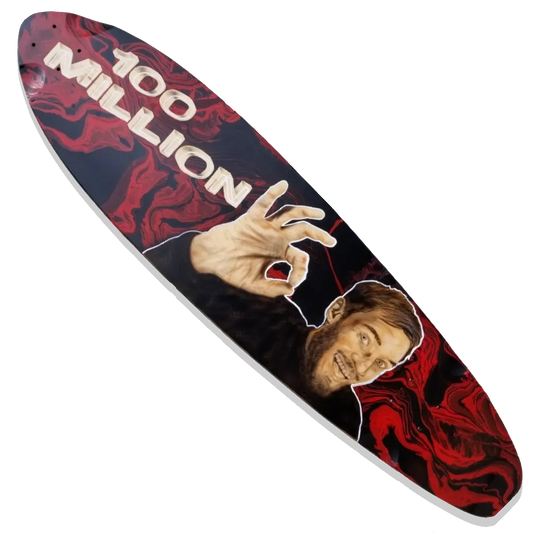 Pewdiepie 100 Million Hydro Dipped Skateboard