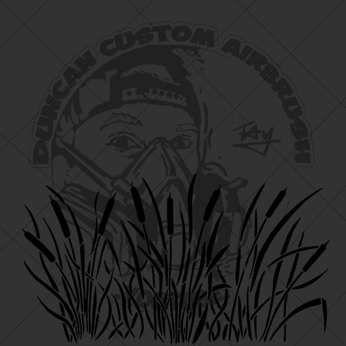 Cattails Stencil file Duncan Custom Airbrush
